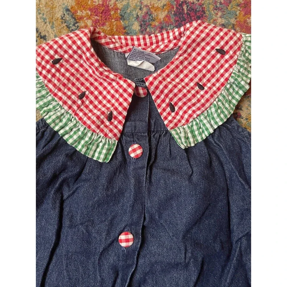 Vintage Samara Plaid Watermelon Dress